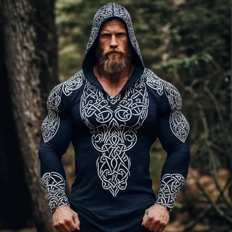 Men's Long-sleeved Loose Hooded Sweater